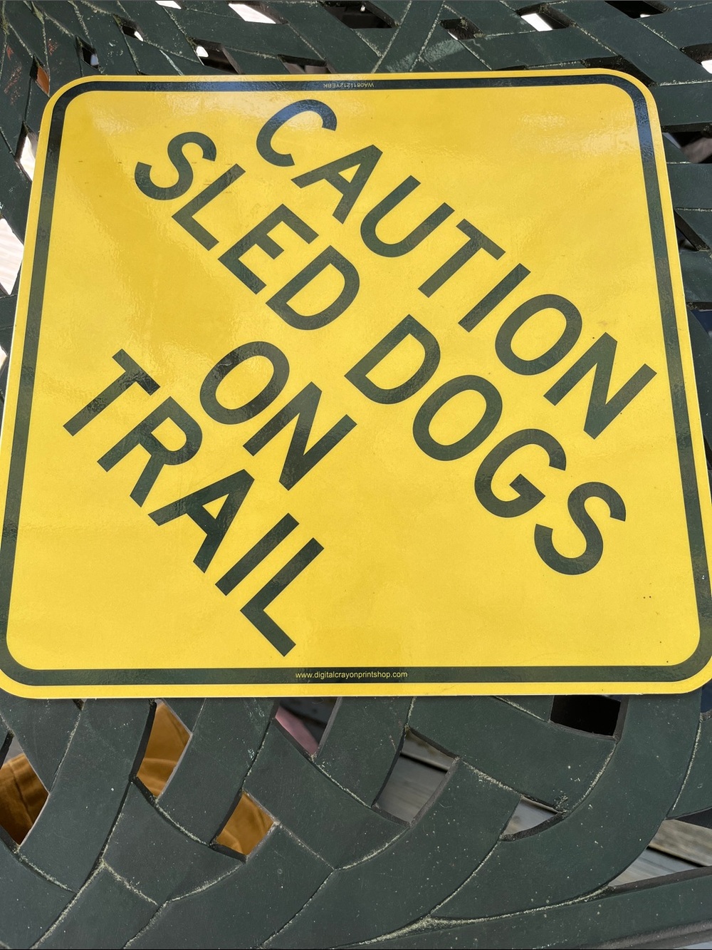 New! Trail Sign "Caution Sled Dogs On Trail* Mushing Sledding Husky Life